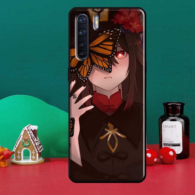 Genshin Impact Hu Tao Geist Fall für OPPO A74 A54 A94 A31 A53 A5 A9 2020 A52 A72 A1K A83 a91 A93 A3S A5S A15 Abdeckung