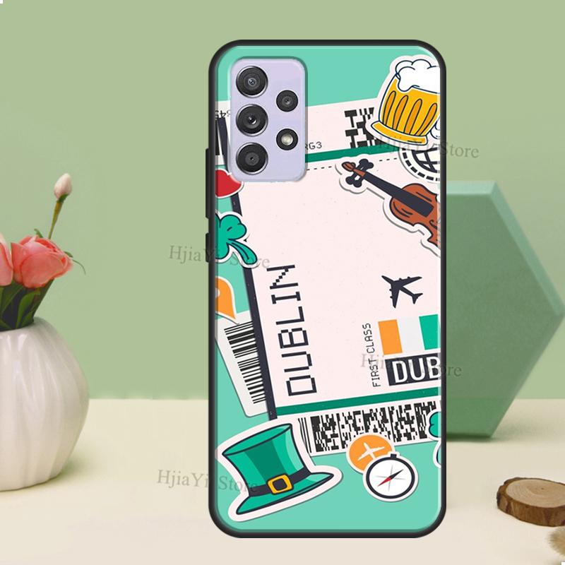 BACAU ROMANIA BOARDING PASS Traveltickets Case For Samsung A54 A34 A14 A51 A71 A12 A22 A32 A52 A72 A73 A33 A53 A13 Back Cover