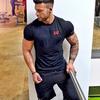 Luxurious Men Gym Bodybuilding Tank Top Muscle Short Sleeve Casual Tee Shirt