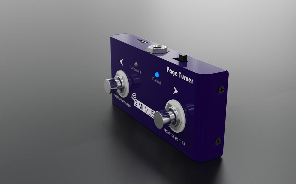 GIMI Color Page a foot pedal for turning music loop station assists with tuning and replaces all forward and back buttons Turner, sheets, pedal,