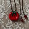 Drop Oil Craft Finish Enamel Mini Pendants 3D Vegetable Drop Oil Beads  Keychain Ornament Decor