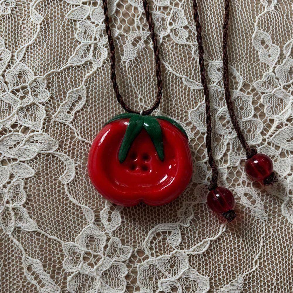 Drop Oil Craft Finish Enamel Mini Pendants 3D Vegetable Drop Oil Beads Keychain Ornament Decor