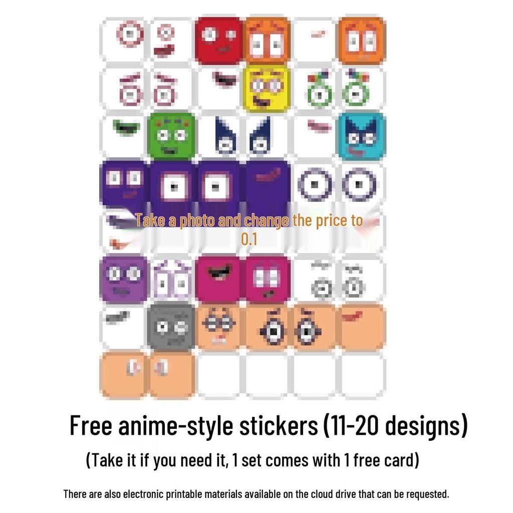 100-Piece Interlocking Square Math Blocks Set - Educational Toy for Kindergarten