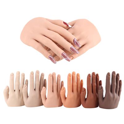 Silikonová cvičná ruka pro nail art manekýn s nastavovacími prsty Úprava šperků Model s pohyblivými nehty