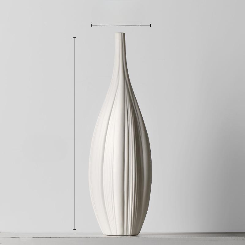 

Простые и креативные Простые и элегантные керамические вазы с украшениями Композиция из сухих цветов Новая китайская гостиная Высококачественное украшение для дома E, high 50