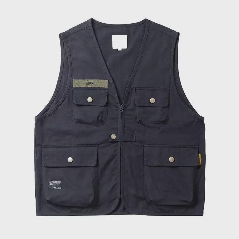 Trendy Multi-Pocket Unisex Vests with Logo for Casual, Dance, or Photography Wear