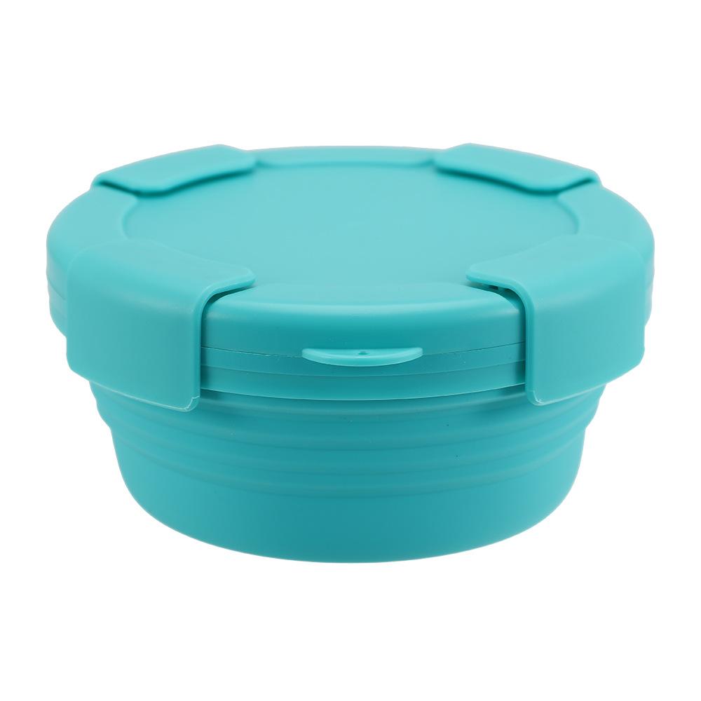 Creative portable silicone folding lunch box for office workers, microwaveable food storage container, storage box, cafeteria lunch box
