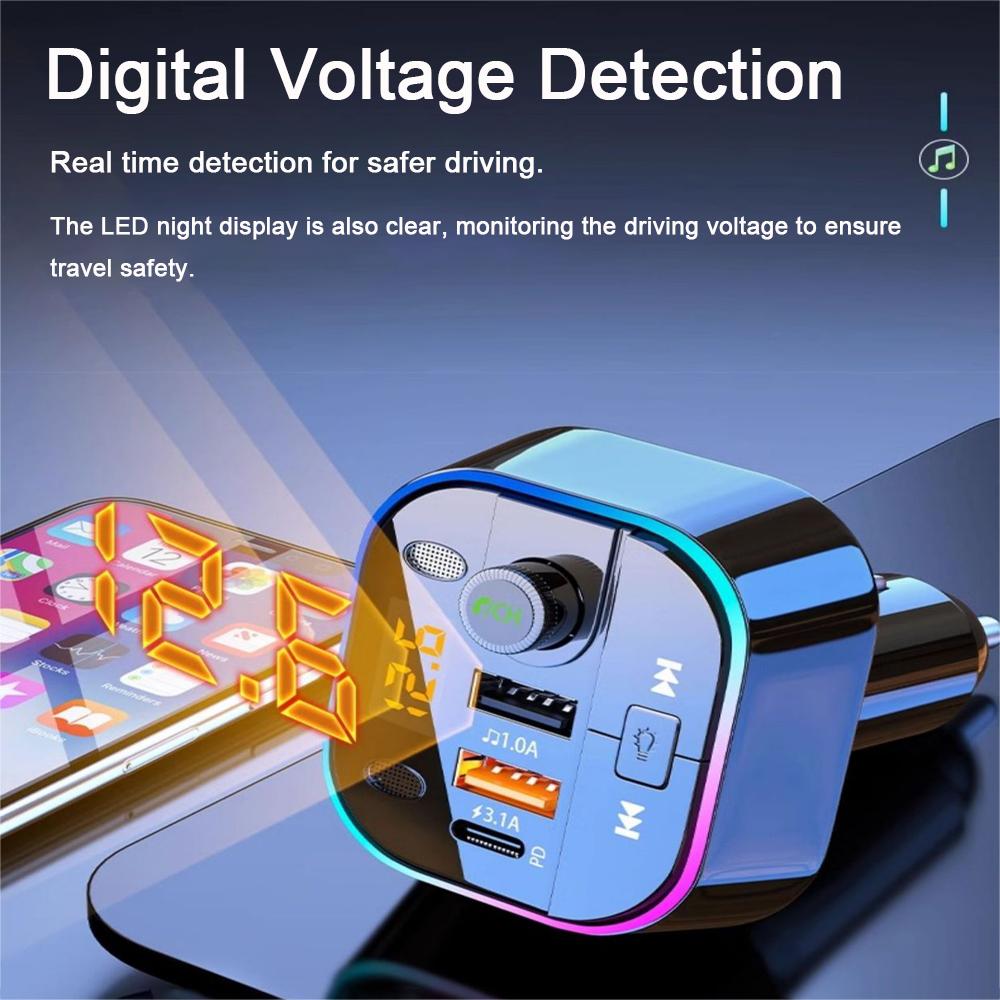 Car Charger Car Mobile Phone Super Fast Charger Bluetooth 5.0 Receiver Lossless Sound Quality MP3 Car USB Music Player