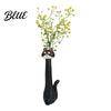 Cute Cat Vase Handcrafted Quirky Whimsical Resin Shaped Flower for Flowers Pampas Grass Funny Kitty Ornament Home Office Shelf Decor Gifts Lovers