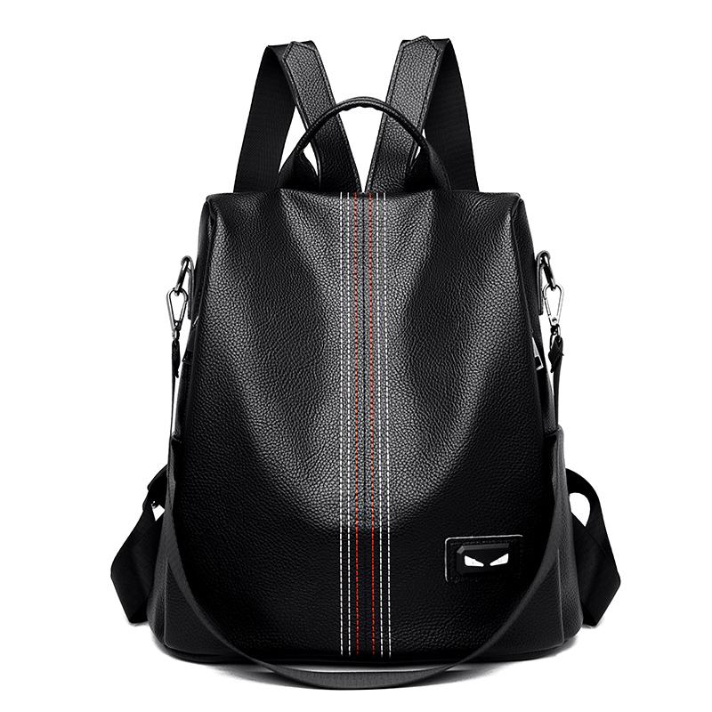 New Luxury Brand Women Backpack High Quality Leather Simplicity Backpacks Leisure Travel Bags Fashion School Bags for Girls