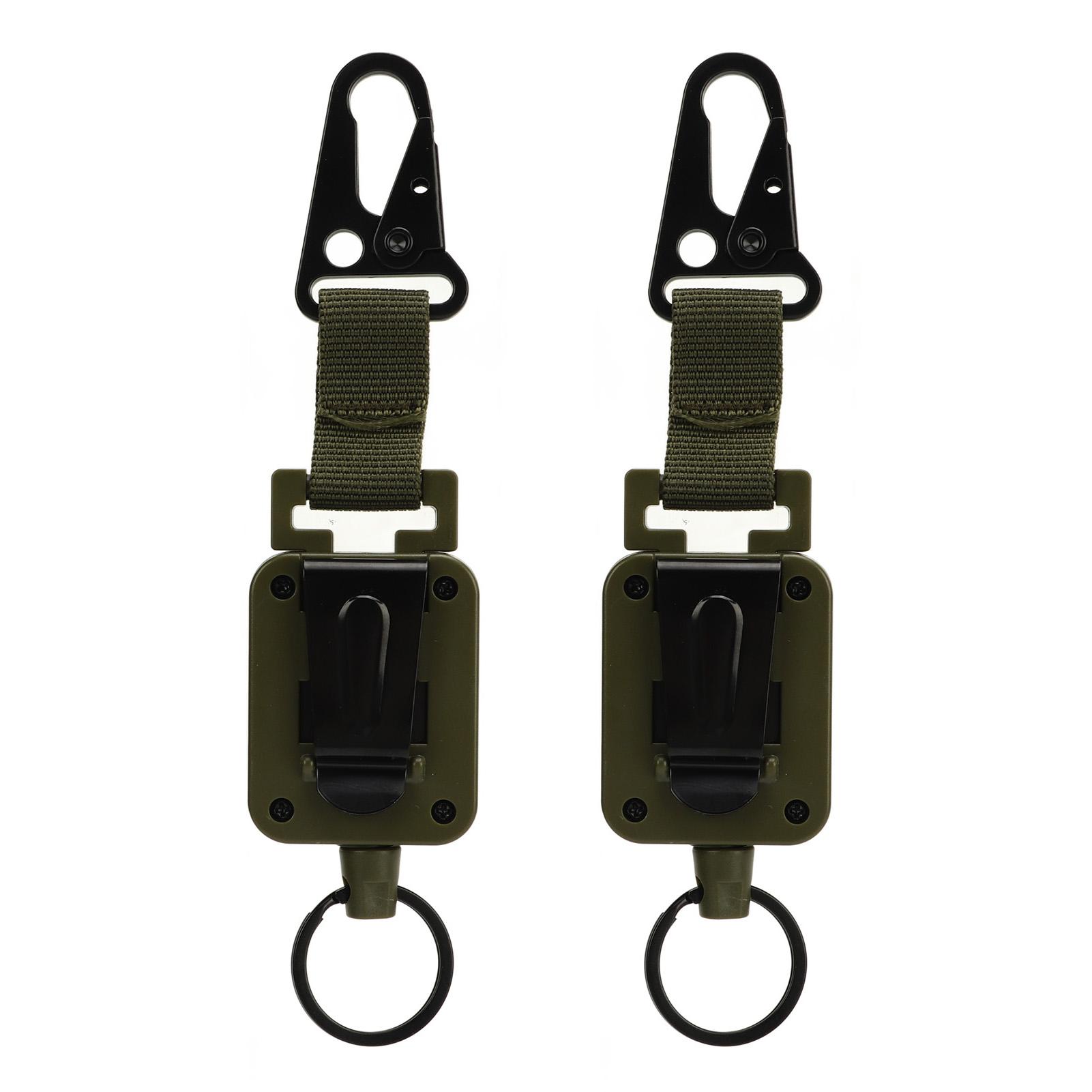 

2 PCS sy Pull Buckle Keychain Olecranon Buckle Stretchable Quick Relse Buckle Key for Bag Pants