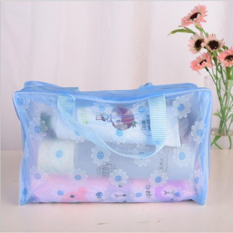 Large Capacity Floral Waterproof Makeup Bag Toiletries And Shower Supplies Storage Bag