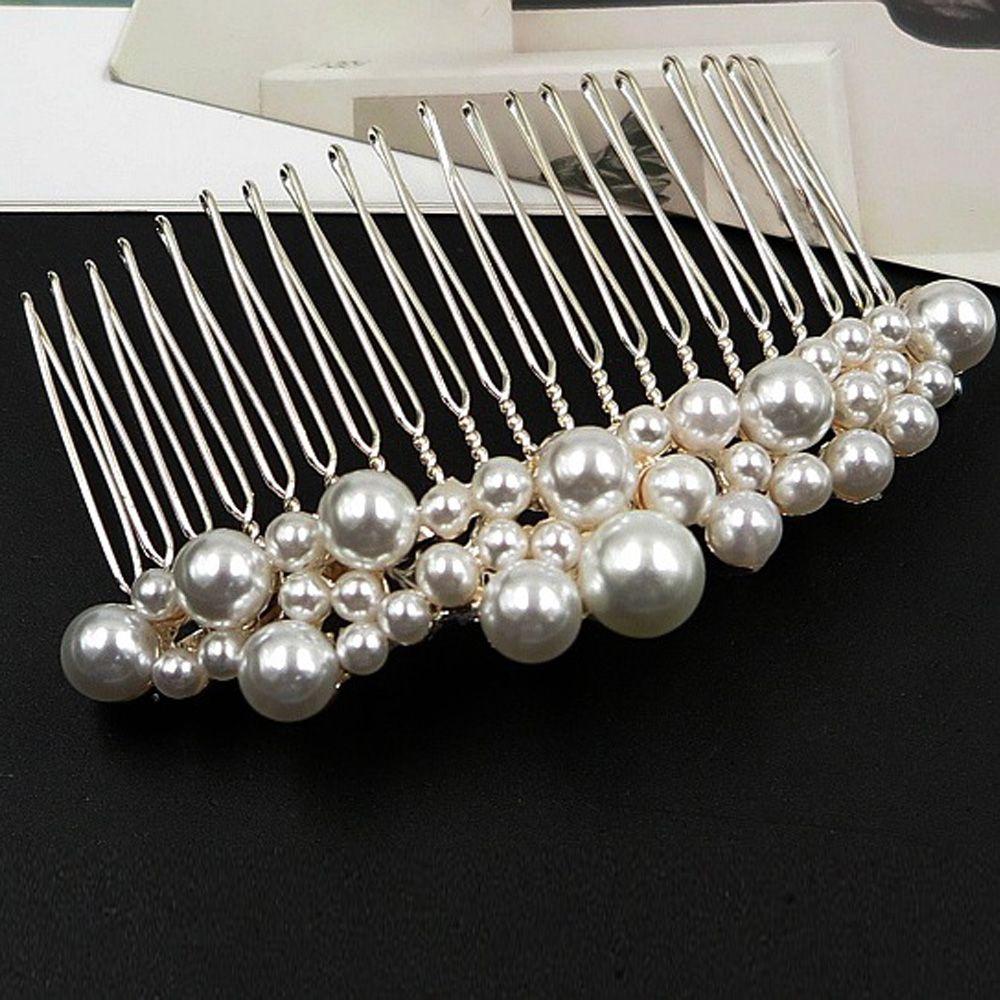 1 PC Prom Hair Ornaments Handmade Jewelry Pearl Hairpin Bridal Headpiece Hairwear Bride Barrette