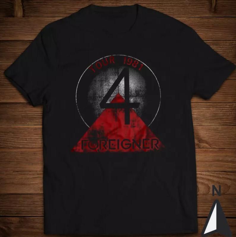 Tour 1981 Foreigner T-Shirt Concert T-Shirt Unisex S-4XL Unisex T-Shirt S