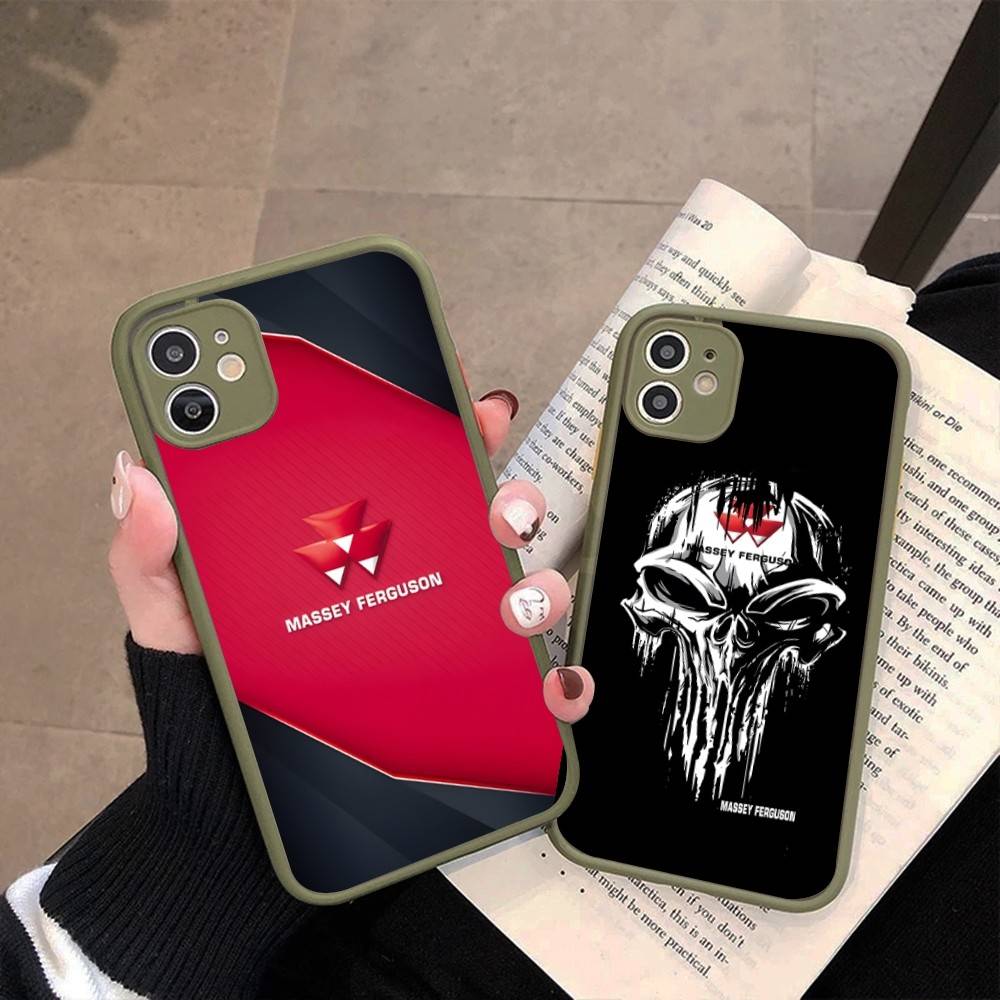 Massey Ferguson Per iPhone 11 12 13 14 15 16 Pro Max Plus X XS MAX Cover Posteriore Opaco Antiurto