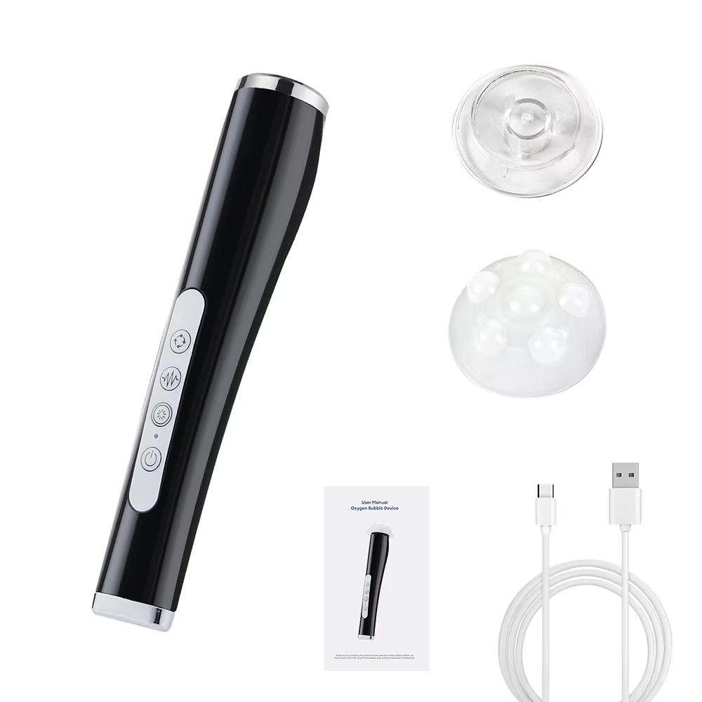 CO2 Oxygen Bubble Pen — Portable Facial Machine for Gel Facial Skin Care, Home SPA, Oxygen Bubble Beauty Device for Face