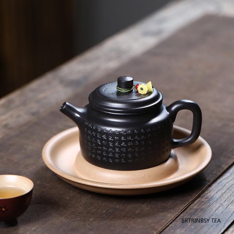 220ml Yixing Handmade Purple Clay Teapot Household Hand-carved Zisha Tea Pot Beauty Tea Infuser Kettle Chinese Tradition Tea Set