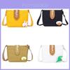Rabbit Duck Dinosaur Plush Decorations Canvas Shoulder Bag For Women With Zipper Closure For Daily Use And Street Style