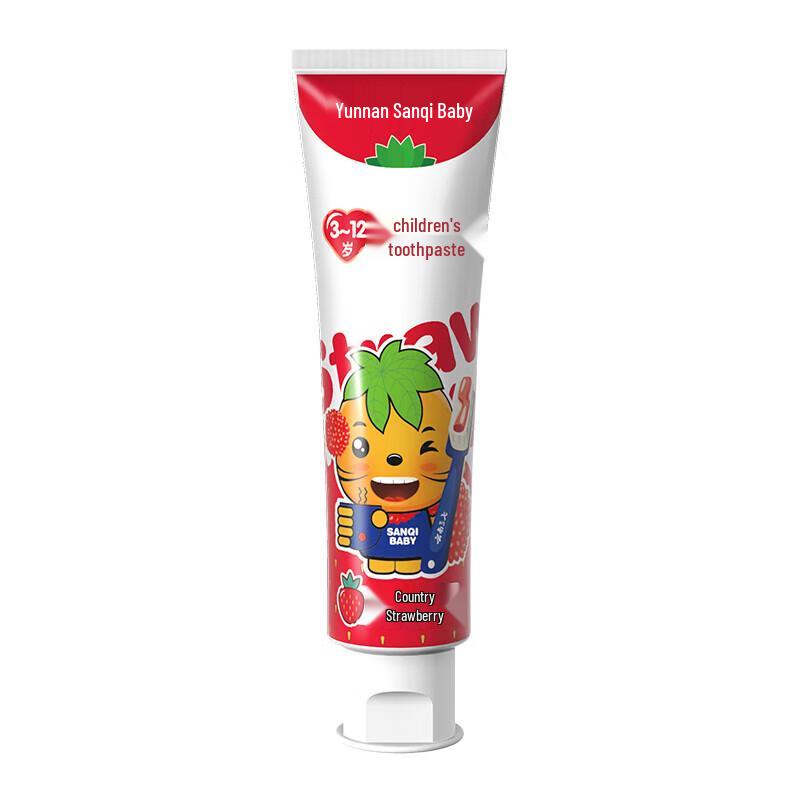 

Sanqi Kids Fluoride-Free Strawberry Toothpaste