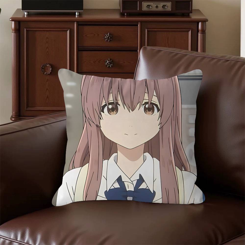 A S-Silent Voice Pillow Cover Sofa Cushion Cover Home Room Decoration Children Gift