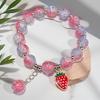 Colorful Fairy Strawberry Glaze Beaded Bracelet: Niche Design Popcorn Charm Hand Jewelry Gift