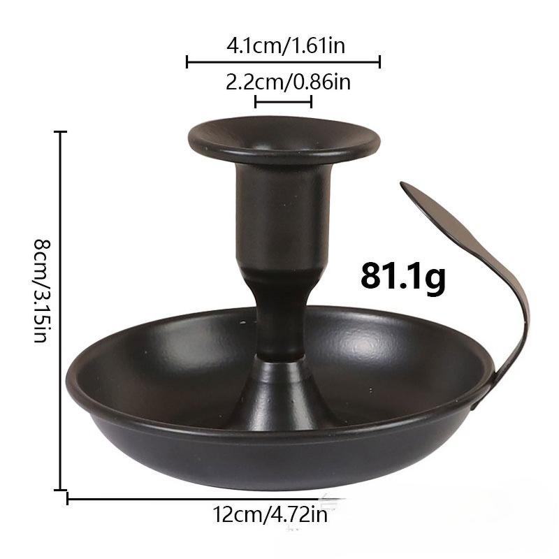 Candle Holders – Black 2pcs Retro Iron Taper Candlestick Holder Centerpieces for Wedding, Party, Xmas, Home Table Decor