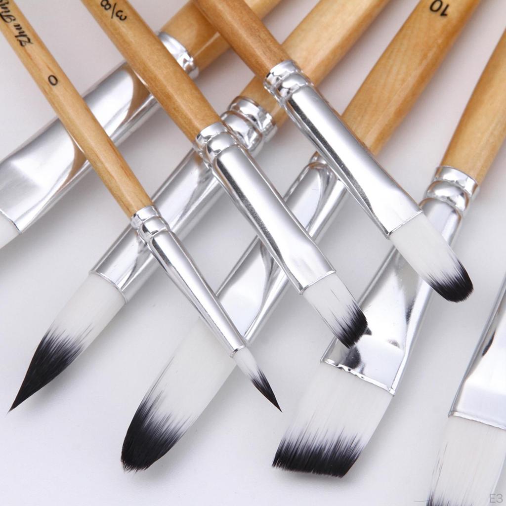 24Pcs Artist Brushes Acrylic Oil en Nylon Hair for Kids Adult Gouache