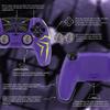 PlayVital Silicone Protective Cover for PS5 Cyber Spider Includes 2 Thumb Grip Caps and 6 Compatible with Charging Dock Purple Green Controller,