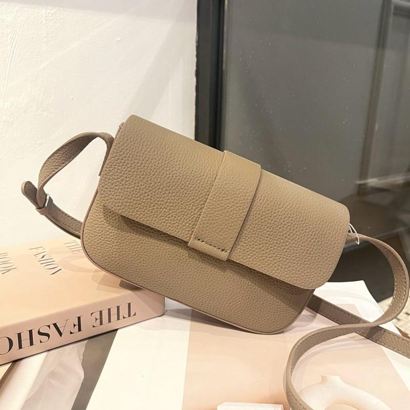 Leather Small Bag High-end Fashionable Square Women s Top Layer TOGO Cowhide Single Shoulder Crossbody 875 хаки