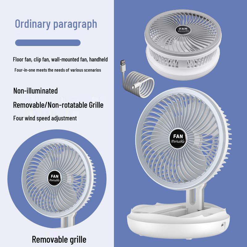 USB Rechargeable Desk & Clip Fan for Home, Office, Dorm – Compact Air Circulator