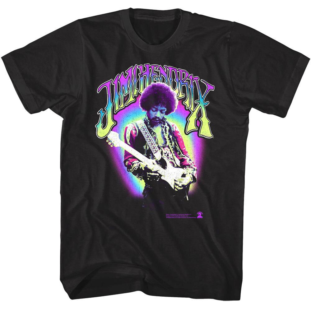 Jimi Hendrix Neon Halo Men T Shirt Rock Legend Guitar Hero Album Concert Tour XXXXL