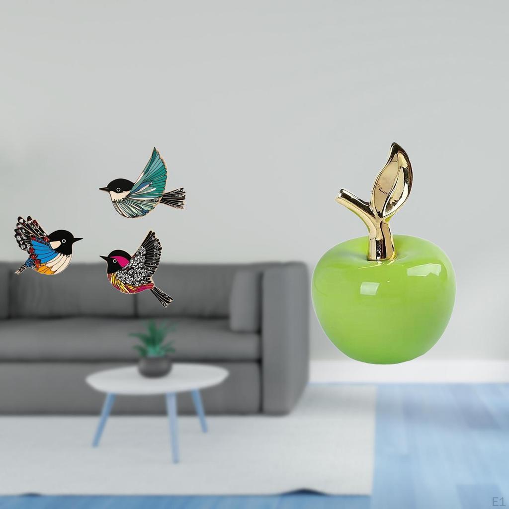 Wooden Bird Wall Art And Ceramic Figurine Sculpture for Garden Study Room Farmhouse Cafe Holiday