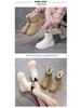 Women's Mid-Calf Thick-Soled Beige Snow Boots - Non-Slip, Cold-Proof, Warm, Plus Velvet.