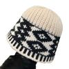 Autumn and Winter Diamond Wool Hat Korean Style Versatile Windproof and Warm Hat for Women's Retro Baotou Hat Showing Face Small Cold Hat