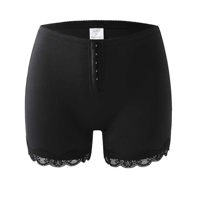 Hohe Taille Bauchkontrolle Spitze Sicherheitsshorts mit vorderen Haken für Damen Körperformung