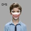 Half Face Mask Horror Halloween Costume Props Animal Skeleton Blood Mask with Elastic Straps for Halloween Cosplay Carnivals Masquerades