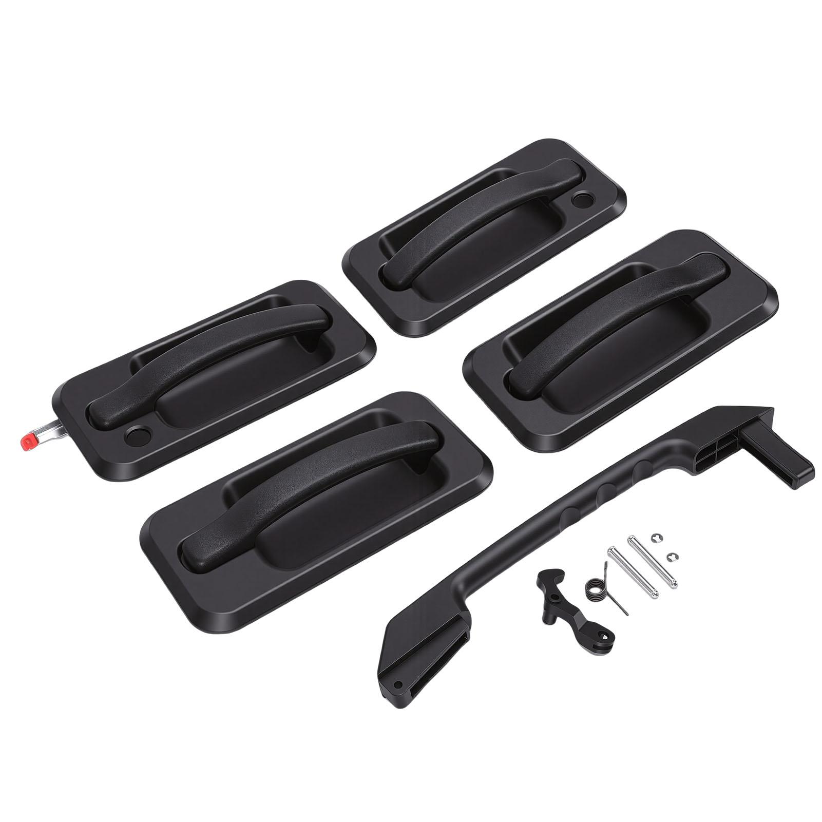 

Car Exterior Door Handles Set 15104792 Black Color Front Rear Left Right Side and Tail Replacement For H2 2003 2009