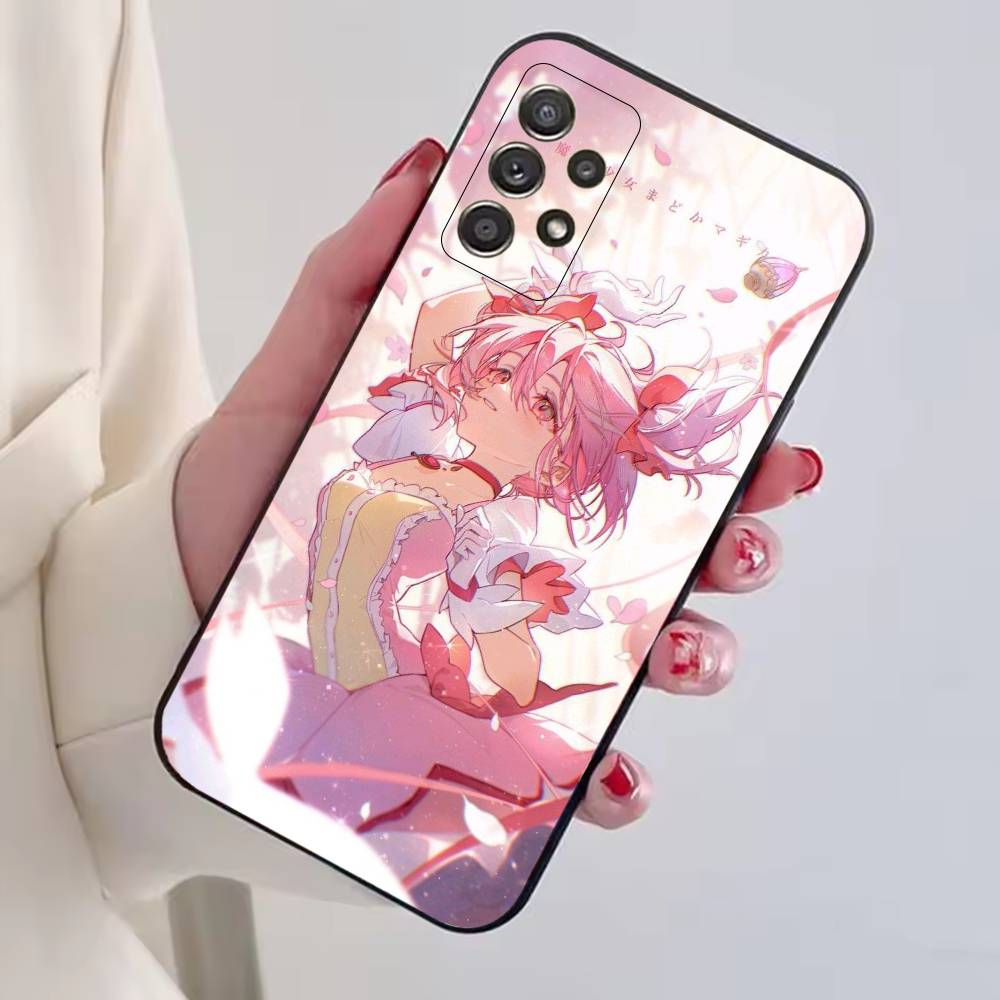 Anime Kaname Madoka Akemi Homura Phone Case Black Silicone Soft For Samsung S25,S24,S21,S22,S23,S30,Ultra,S20,Plus,Fe,Lite