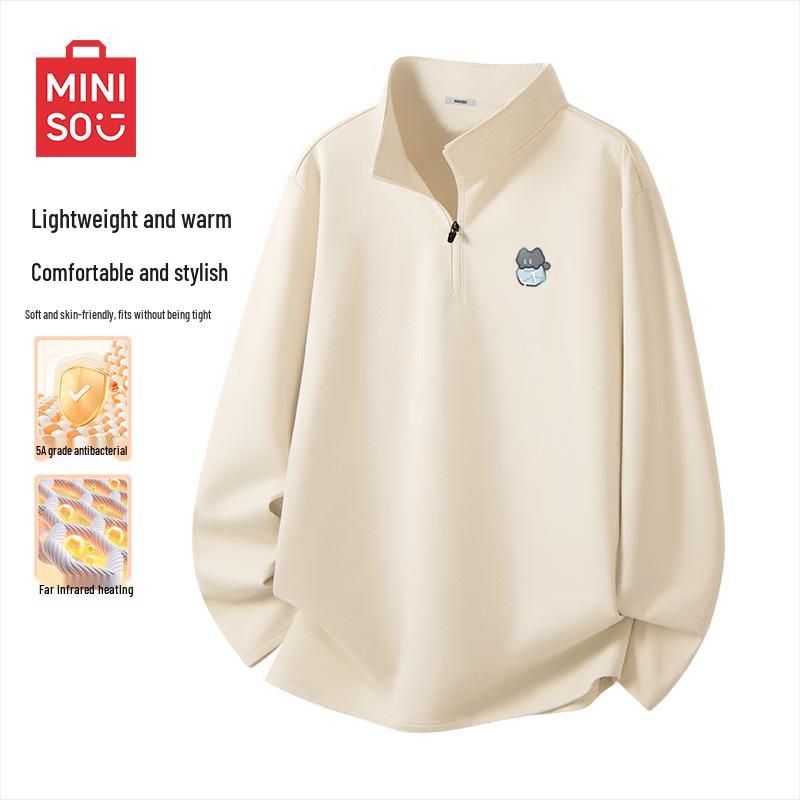 MINISO Men s Fleece-Lined Half-Zip Pullover 3XL