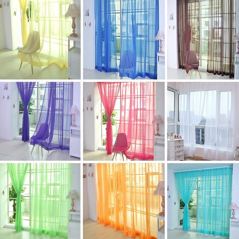 1Pcs 100*200cm Transparent Window Screens Lightweight Semi-see-through Curtains Perforations Suitable for Living Rooms Bedrooms