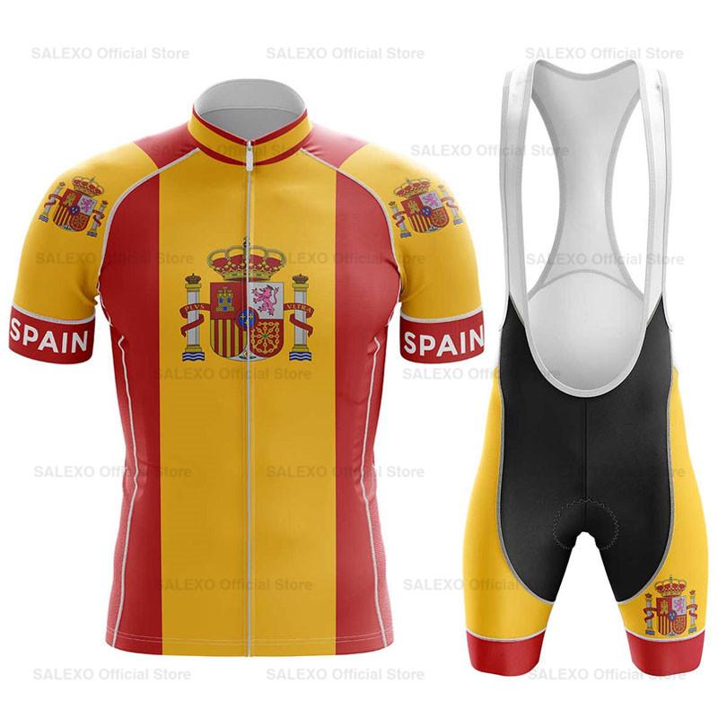 2026 Španělsko Pánský Tým Cyklistický Dres Sada Letní MTB Kolo Oblečení Uniforma Maillot Ropa Ciclismo Hombre Cyklistika Sportovní Oblečení Oblek