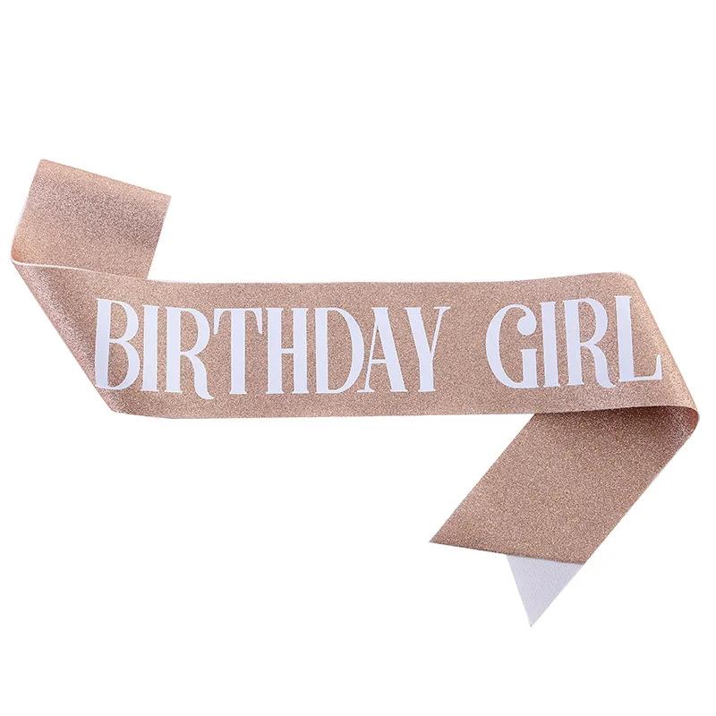 Happy Birthday Queen Girl Satin Sash 21 30 50 Birthday Sash Party Supplies Birthday Decoration Wedding Anniversary Decors