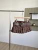 Gonna Mini Slim American Spicy Girl con Stampa Leopardo a Vita Alta per Autunno/Inverno