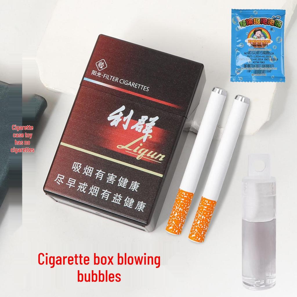 Bubble Blowing Cigarette Case Prank Toy - Adult Stress Relief & Quit Smoking Aid