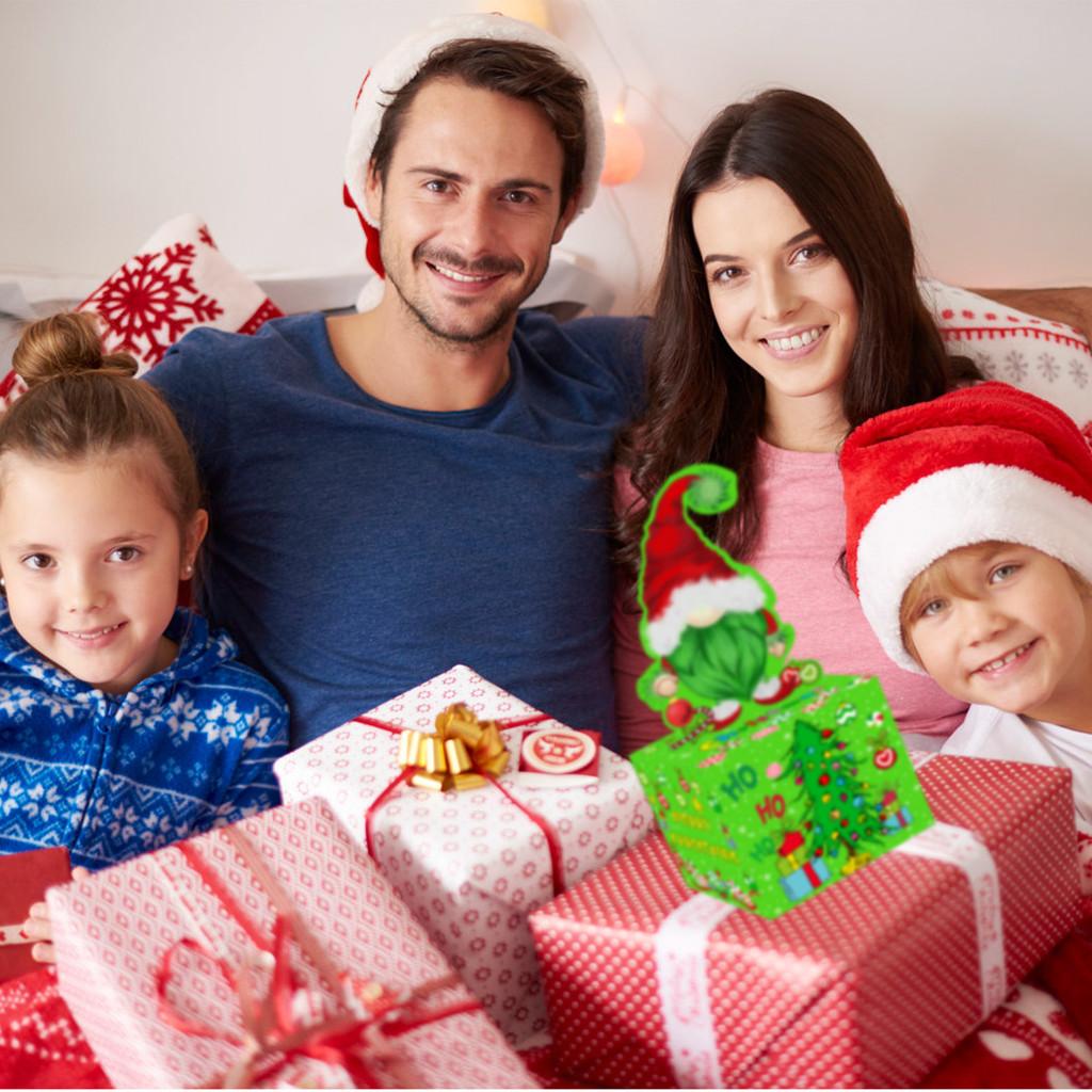 Christmas Themed Gift Box With Elf Illustration For Holiday Event Decor And Gift Exchange