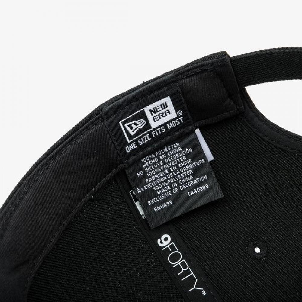 New Era Mlb White On BLack La Dodgers Ballcap BLack 14561874