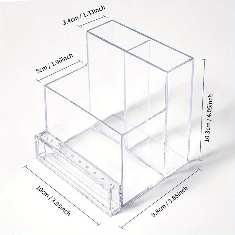 1PC Nail Drill Bits Holder Display Clear Display Box Transparent Makeup Organizer Nail Manicure Tools Acrylic Display