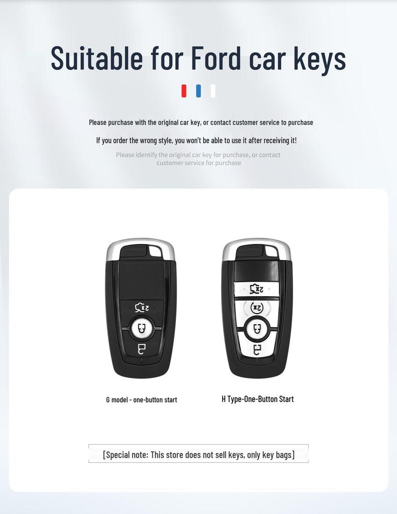 High-End Metal Key Case for Ford Mondeo, Edge, Explorer
