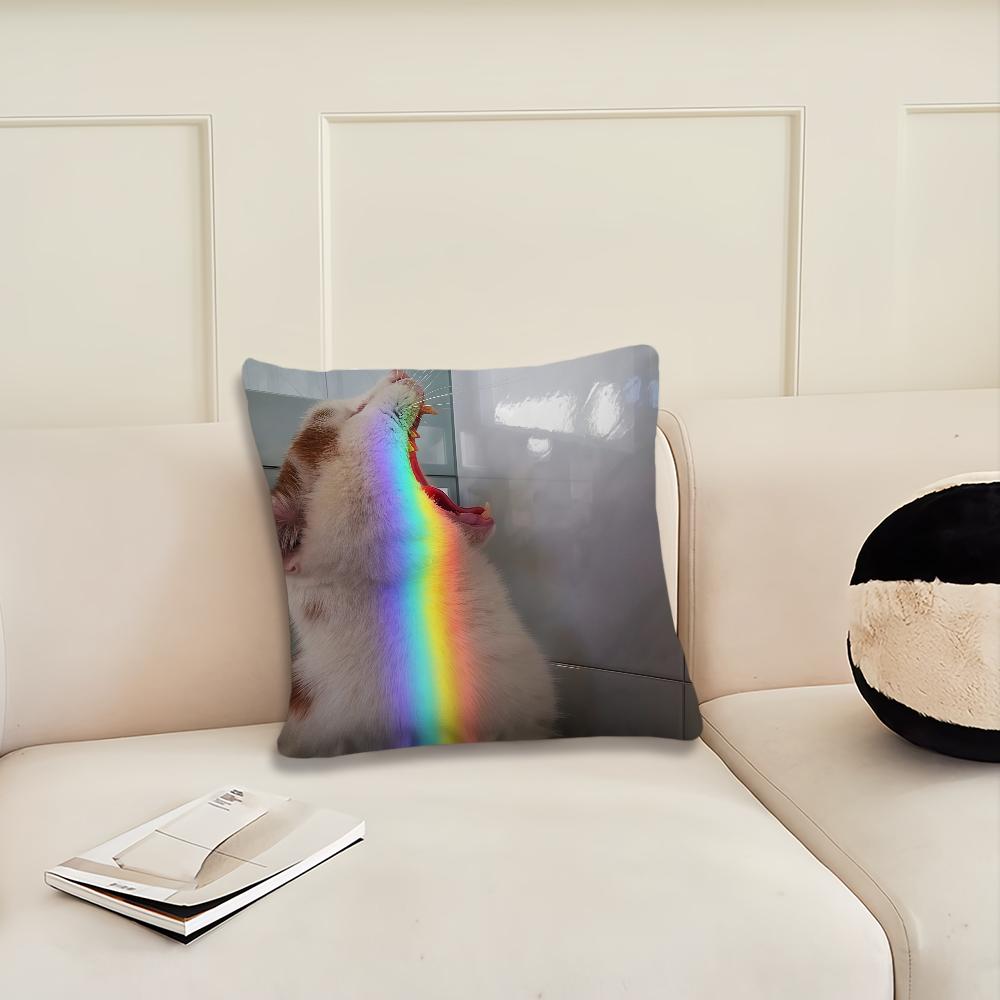 Meme Rosa Schleife Katzen Lustiger Kissenbezug Kissenbezug Dekoration Zimmer Zuhause Sofa Wohnzimmer Büro Auto Nordische Schlichtheit