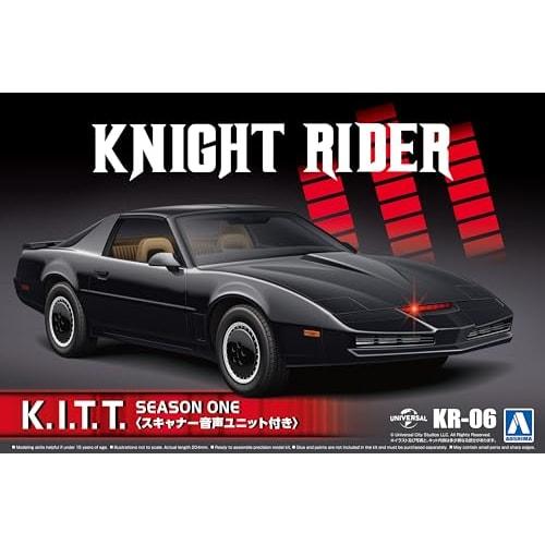 Aoshima Bunka Kyozai (AOSHIMA) Movie Mecha Series KR-06 Knight Rider Knight 2000 K.I.T.T. Season I 1/24 Scale Plastic Model Kit with Scanner and Voice
